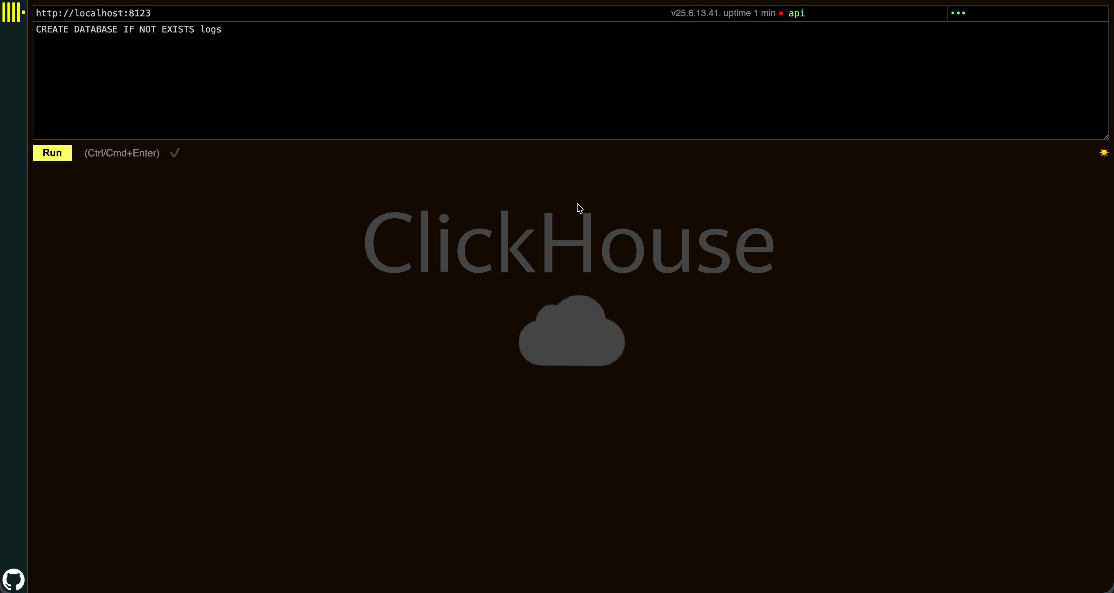 Интерфейс ClickStack в Play UI